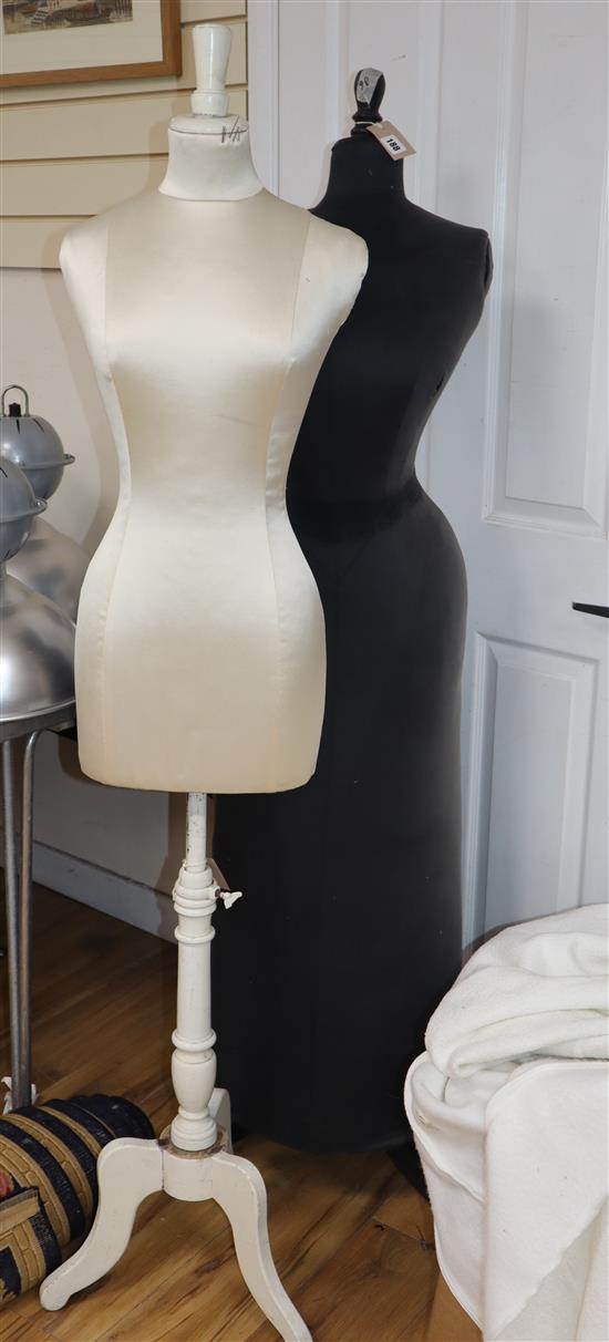 Two Edwardian dress stands